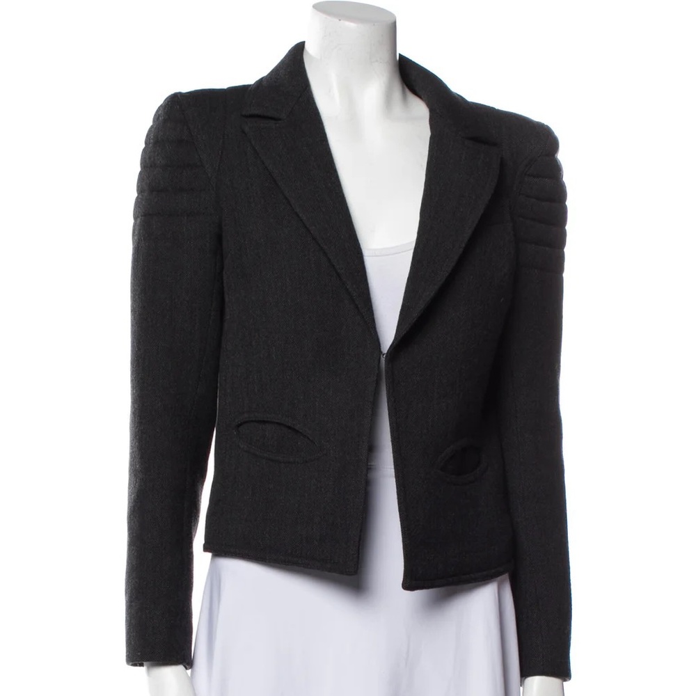 Smythe • wool moto cropped jacket sz 8